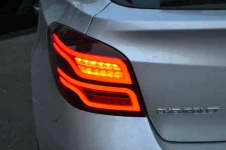 Задние тюнинг фонари ( LED светодиодные в стиле Мерседес Красные) Chevrolet CRUZE хэтчбек 2011-